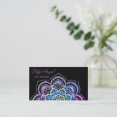 Angel Wings Paars Lavender visitekaartje (Staand voorkant)