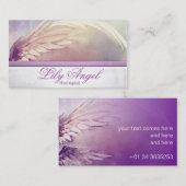 Angel Wings Paars Lavender visitekaartje (Voorkant / Achterkant)