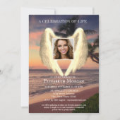 Angel Wings Palm Sunset Fotoviering van het leven Kaart (Voorkant)