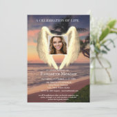 Angel Wings Palm Sunset Fotoviering van het leven Kaart (Staand voorkant)