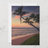 Angel Wings Palm Sunset Fotoviering van het leven Kaart (Achterkant)