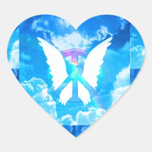 Angel Wings & Peace Hart Sticker