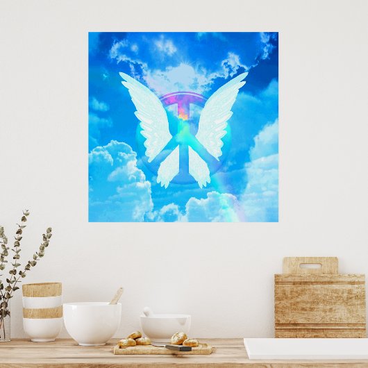 Angel Wings & Peace Sign Poster (Keuken)