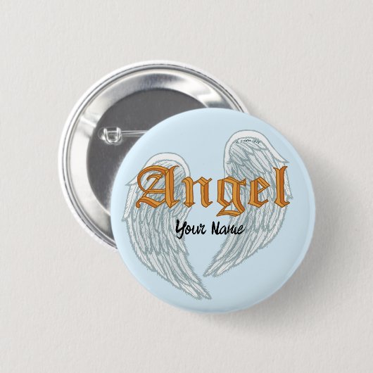 Angel Wings Pin Ronde Button 5,7 Cm (Voorkant /achterkant)