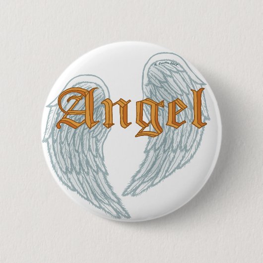 Angel Wings Pin Ronde Button 5,7 Cm (Voorkant)