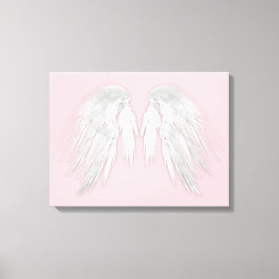 ANGEL WINGS Pink Canvas Afdruk