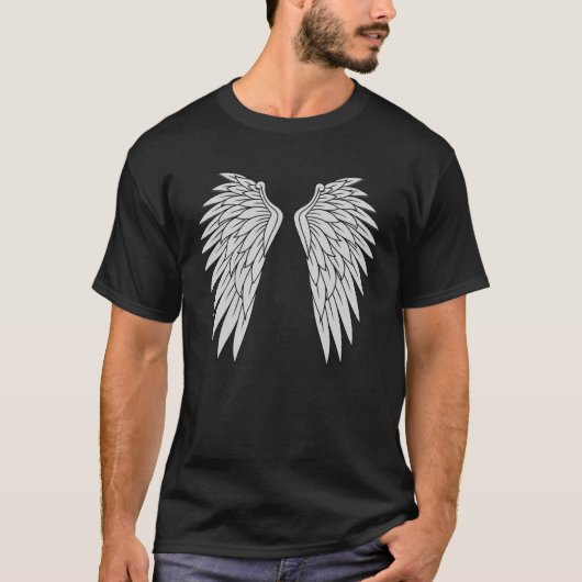 Angel Wings Print on Back For Men & Women Angel T-shirt (Voorkant)