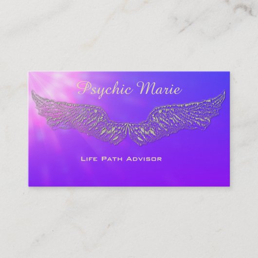 Angel Wings Psychic Medium Visitekaartjes (Voorkant)