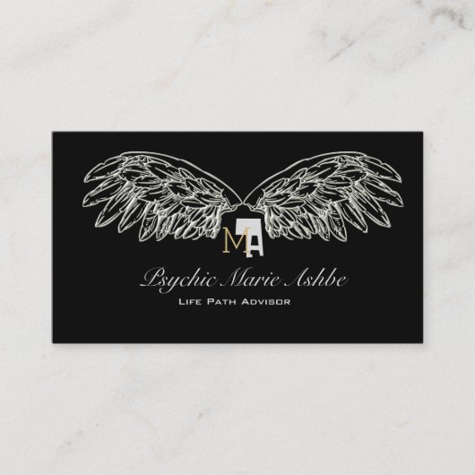 Angel Wings Psychic Medium Visitekaartjes (Voorkant)