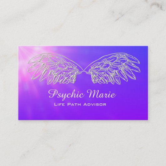 Angel Wings Psychic Medium Visitekaartjes (Voorkant)
