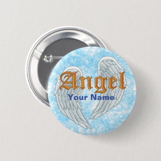 Angel Wings Ronde Button 5,7 Cm (Voorkant /achterkant)