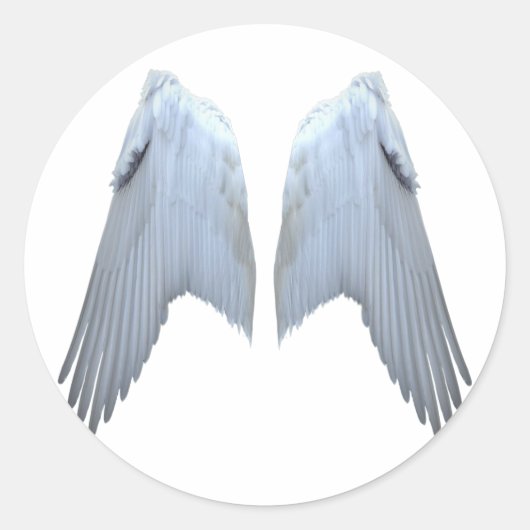 Angel Wings Ronde Sticker (Voorkant)