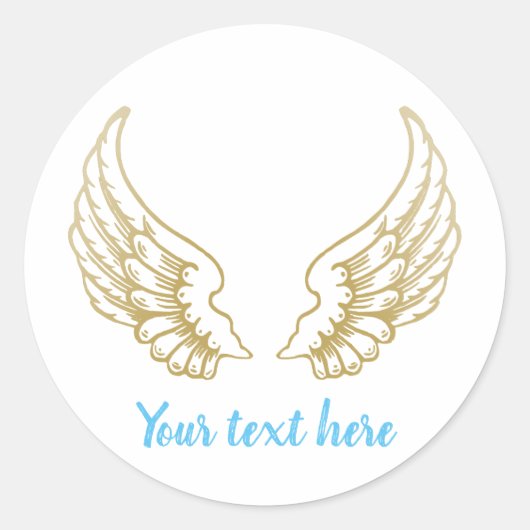  ANGEL WINGS ROUND STICKER (Voorkant)