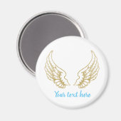 ANGEL WINGS ROUND STICKER MAGNEET (Voorkant / Achterkant)