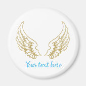  ANGEL WINGS ROUND STICKER MAGNEET (Voorkant)