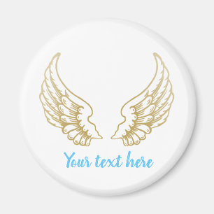  ANGEL WINGS ROUND STICKER MAGNEET