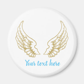  ANGEL WINGS ROUND STICKER MAGNEET