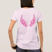 Angel Wings (Roze) Voor- en Achterzijde T-shirt (Achterkant)