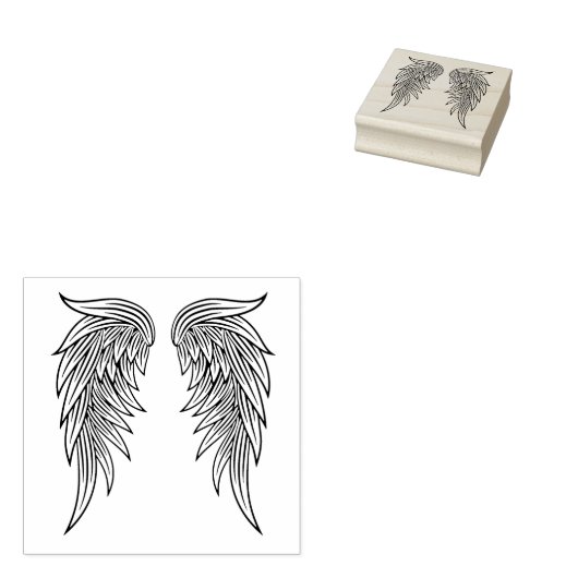 Angel Wings Rubber Stamp Rubberstempel (Gestempeld)