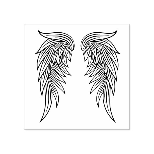 Angel Wings Rubber Stamp Rubberstempel (Afrduk)