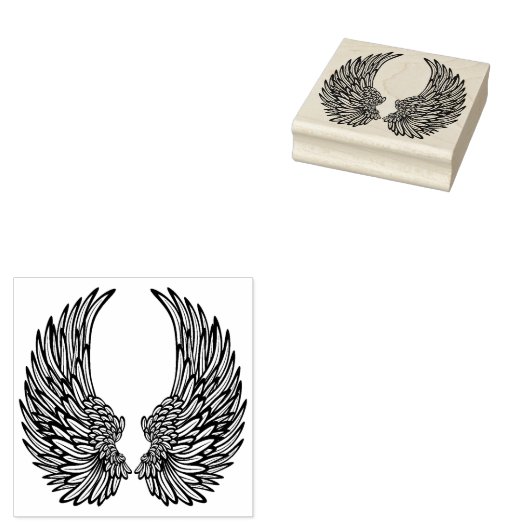 Angel Wings Rubber Stamp Rubberstempel (Gestempeld)