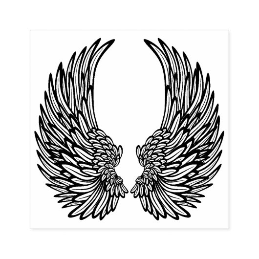 Angel Wings Rubber Stamp Rubberstempel (Afrduk)
