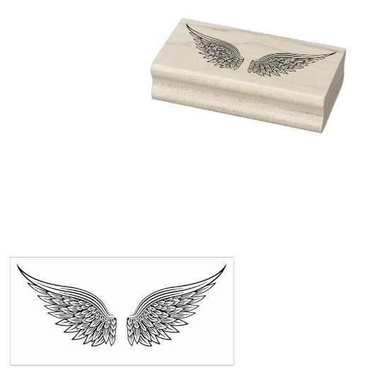 Angel Wings Rubber Stamp Rubberstempel (Gestempeld)