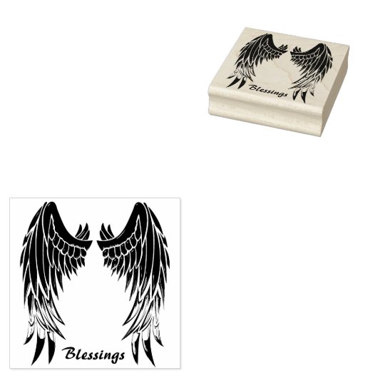 Angel Wings Rubber Stamp Rubberstempel (Gestempeld)