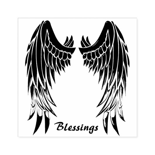 Angel Wings Rubber Stamp Rubberstempel (Afrduk)