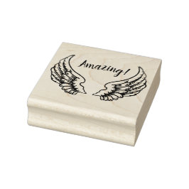 ANGEL WINGS RUBBER STAMP RUBBERSTEMPEL