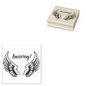ANGEL WINGS RUBBER STAMP RUBBERSTEMPEL (Gestempeld)