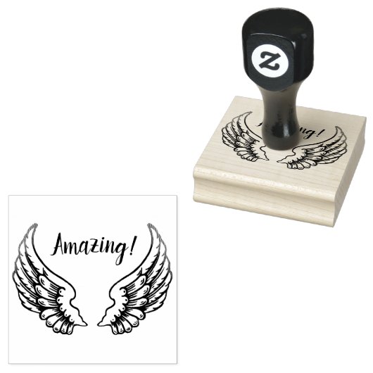 ANGEL WINGS RUBBER STAMP RUBBERSTEMPEL (Gestempeld)