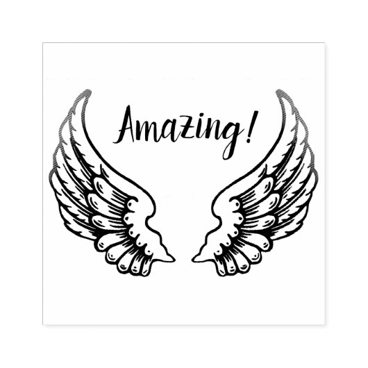 ANGEL WINGS RUBBER STAMP RUBBERSTEMPEL (Afrduk)