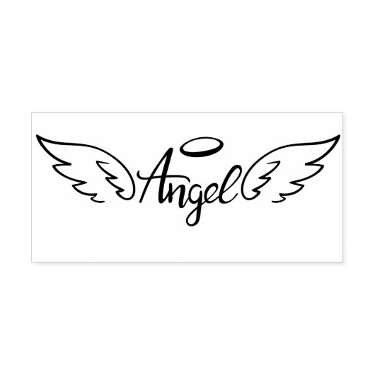 Angel Wings Rubber Stamp Rubberstempel (Afrduk)