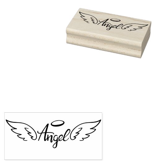 Angel Wings Rubber Stamp Rubberstempel (Gestempeld)