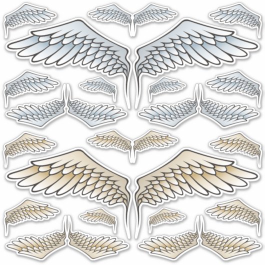 Angel Wings Set Stickers (Voorkant)