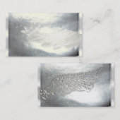 Angel Wings Silver Light-Visitekaartjes Visitekaartje (Voorkant / Achterkant)