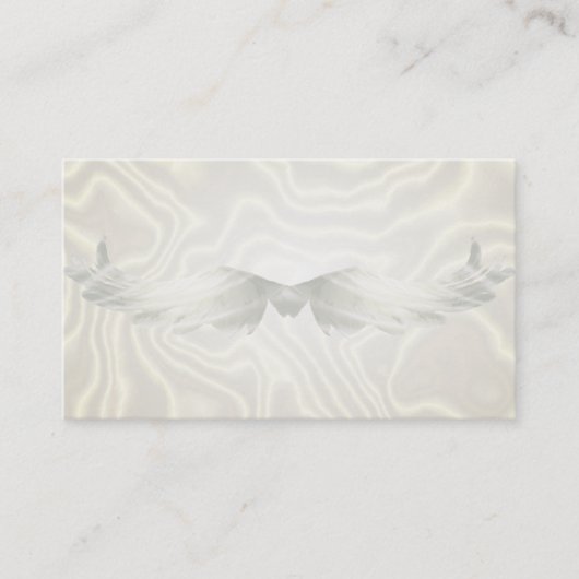 Angel Wings Silver Light-Visitekaartjes Visitekaartje (Voorkant)