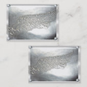 Angel Wings Silver Light-Visitekaartjes Visitekaartje (Voorkant / Achterkant)