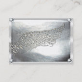 Angel Wings Silver Light-Visitekaartjes Visitekaartje (Achterkant)