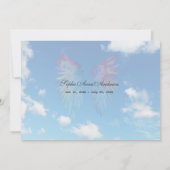 Angel Wings Sky Viering van het Leven Foto Geheuge Kaart (Achterkant)