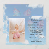 Angel Wings Sky Viering van het Leven Foto Geheuge Kaart (Voorkant / Achterkant)