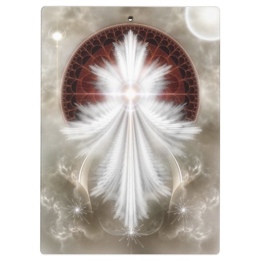 Angel Wings Snowflake Clipboard Klembord (Achterkant)