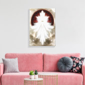Angel Wings Snowflake Fractal Art Canvas Afdrukken (Insitu (Woonkamer))