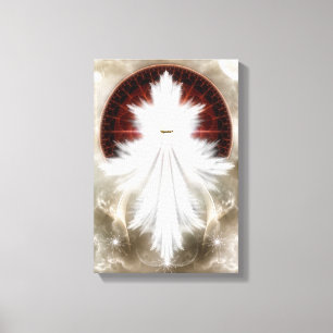 Angel Wings Snowflake Fractal Art Canvas Afdrukken