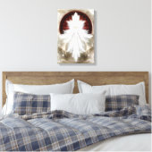 Angel Wings Snowflake Fractal Art Canvas Afdrukken (Insitu (Slaapkamer))