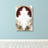 Angel Wings Snowflake Fractal Art Canvas Afdrukken (Insitu (Houten vloer))