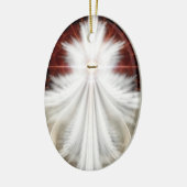 Angel Wings Snowflake Fractal Art Keramisch Ornament (Links)