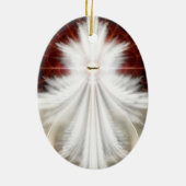 Angel Wings Snowflake Fractal Art Keramisch Ornament (Achterkant)