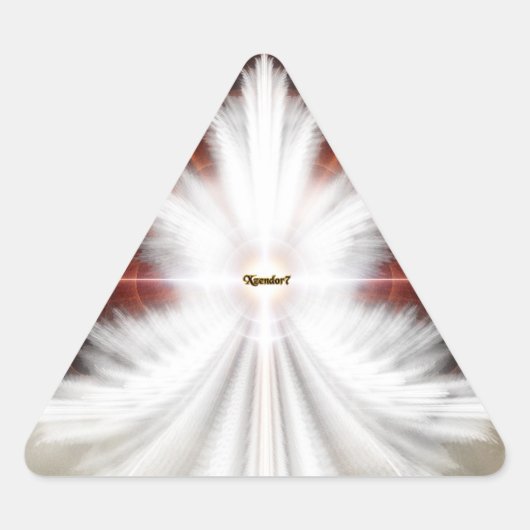 Angel Wings Snowflake Fractal Art Sticker (Voorkant)